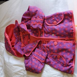 3T Toddler Rain Coat Hearts